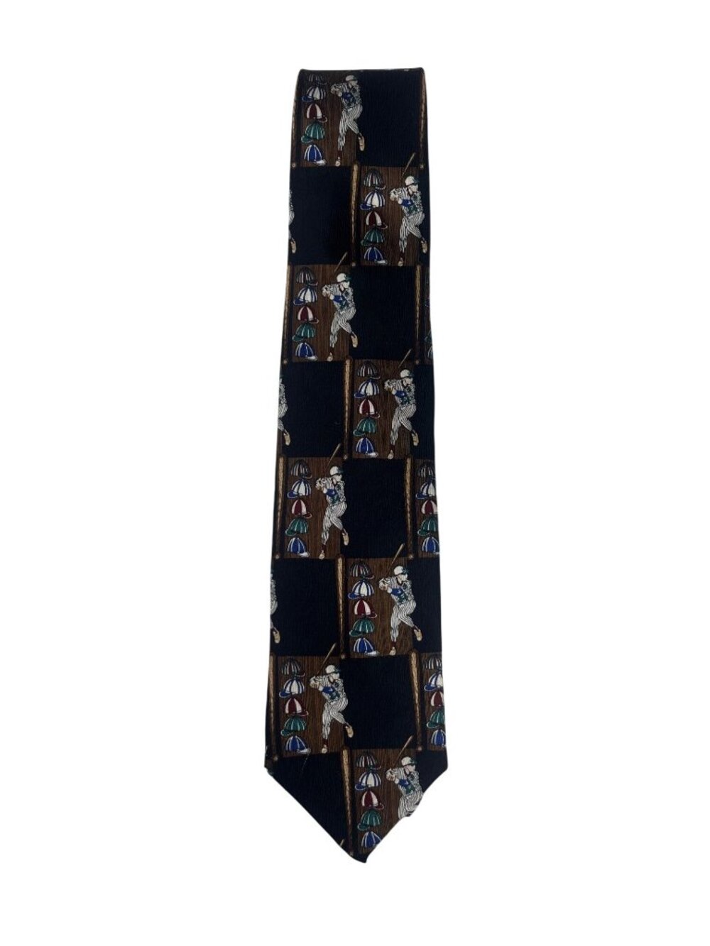 Baseball Themed Silk Tie By Quote Me Casey Stengel Quote Black Brown